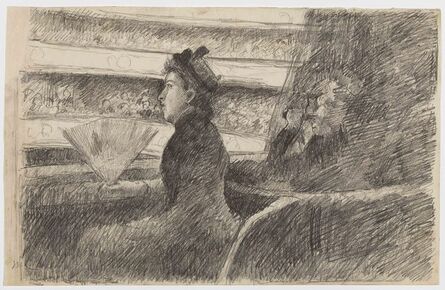 Mary Cassatt, ‘Drawing for "Lady in Black in a Loge, Facing Right" (Au Spectacle)’, 1879-80