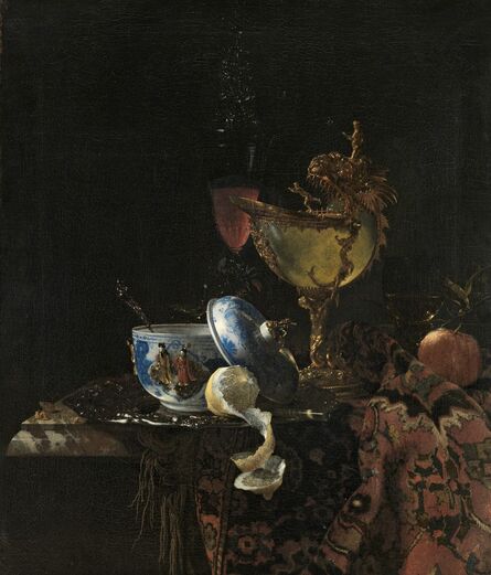 Willem Kalf, ‘Still Life with a Chinese bowl, a Nautilus Cup and Fruit’, 1662