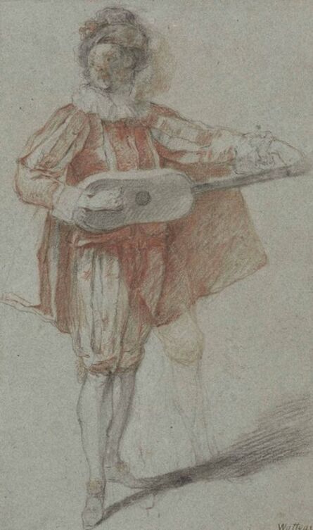 Michel Barthélémy Ollivier, ‘A mandolin player’