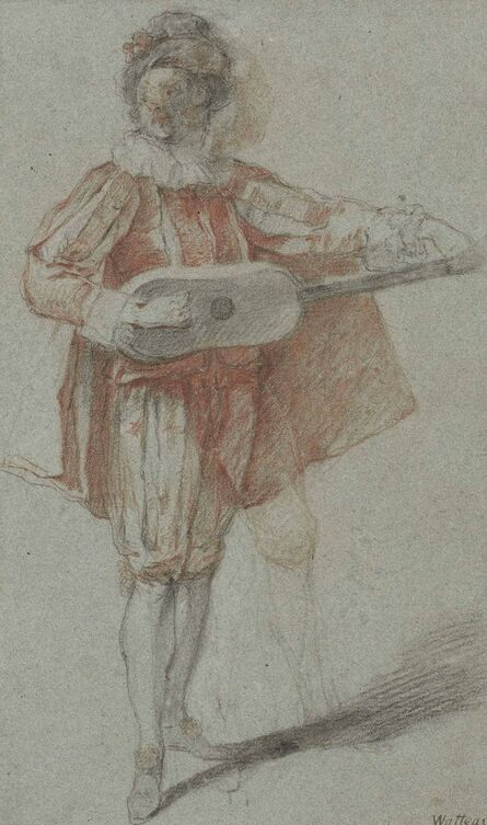Michel Barthélémy Ollivier, ‘A mandolin player’