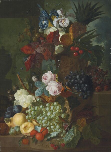 Jan van Os, ‘Still life of flowers and fruit’