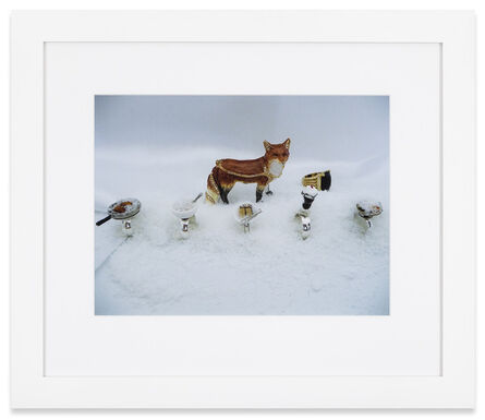 Karen Kilimnik, ‘Fox with winter cache of food in the winter cave fox den’, 2013