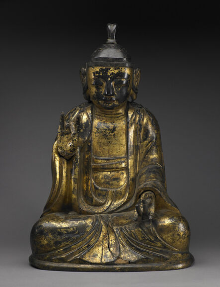 ‘Bodhisattva’, Figure: eighteenth century; base and mandorla: nineteenth century