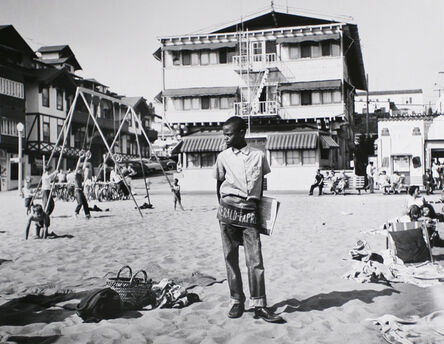 Larry Silver, ‘Newsboy, Muscle Beach Santa Monica, CA’, 1954