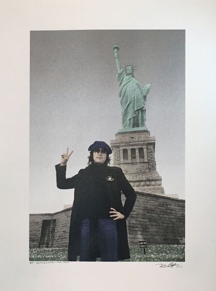 Bob Gruen, ‘John Lennon, Statue of Liberty, NYC’, 2021