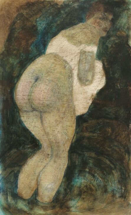 Alfons Walde, ‘Nude from the Back with Large Buttocks’, ca. 1919