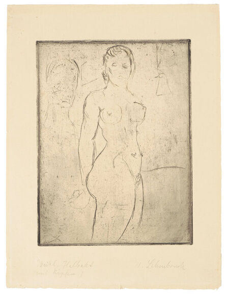 Wilhelm Lehmbruck, ‘Weiblicher Akt mit Männerköpfen’, 1912