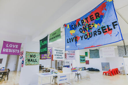 Aram Han Sifuentes, ‘Protest Banners – Lending Library’, 2016-2017