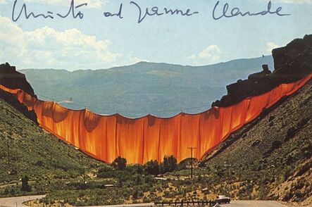 Christo, ‘The Valley Curtain, Rifle, Grand Hogback, Colorado (SIGNED), from Jeanne-Claude's assistant and book collaborator’, 1972