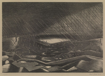 Paul Nash, ‘Rain, Lake Zillebeke’, 1918