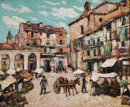Ernest Lawson, ‘Market Place, Segovia’, 1916