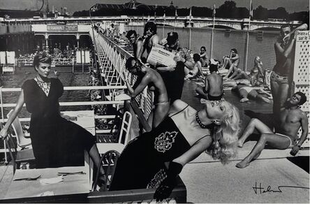 Helmut Newton, ‘SIGNED "Piscine Deligny, Jewels and Fashion, River Seine, Paris". ’, Composed 1976. Printed 1994.