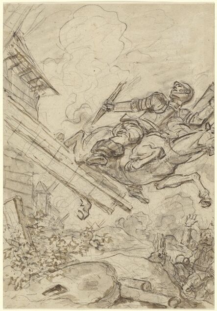 Jean-Honoré Fragonard, ‘Don Quixote Attacking the Windmill’, 1780s