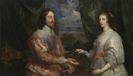 Anthony van Dyck, ‘Charles I and Henrietta Maria Holding a Laurel Wreath’, 1632
