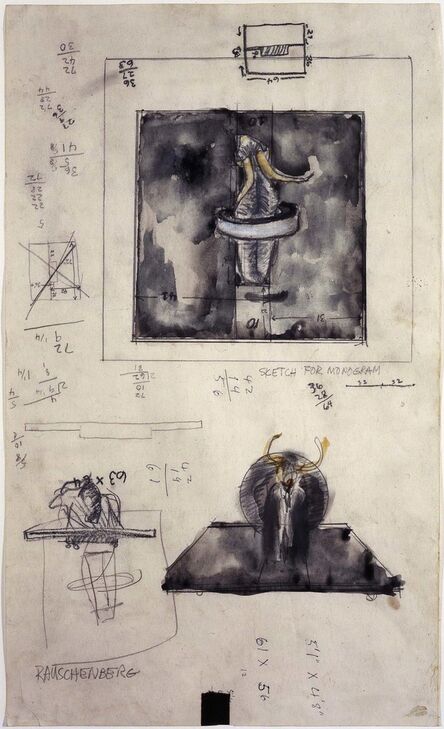 Robert Rauschenberg, ‘Sketch for Monogram’, 1959