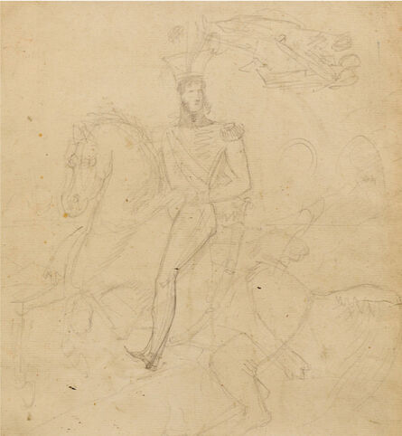 Antoine-Jean Gros, ‘EQUESTRIAN PORTRAIT OF JOACHIM MURAT, 1812 / CHARLES QUINT RECEIVED BY FRANÇOIS IER AT THE ABBEY OF SAINT-DENIS’, 1812