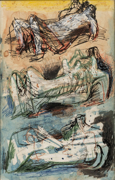 Henry Moore, ‘Three Reclining Figures: Studies for Sculpture’, 1940