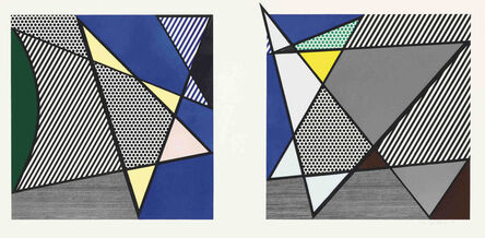 Roy Lichtenstein, ‘Imperfect Diptych 46 1/4’’ x 91 3/8’’, from: Imperfect Series’, 1988