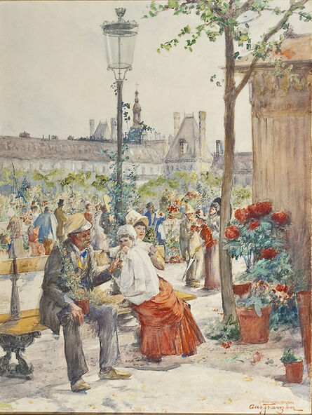 August Franzen, ‘Le Marche aux Fleurs de Notre Dame’, Undated