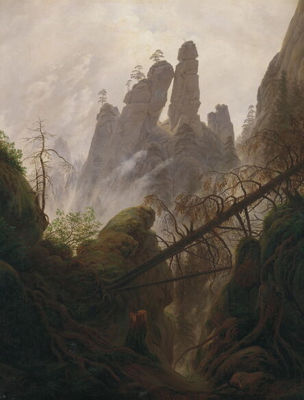 Caspar David Friedrich, ‘Rocky Landscape in the Elbe Sandstone Mountains’, 1822