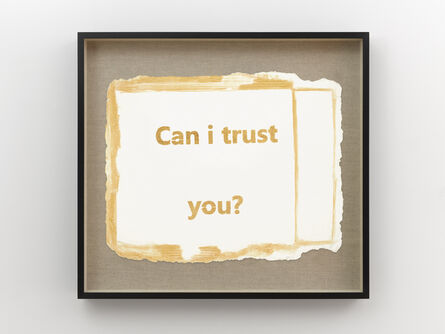 Nari Ward, ‘can i trust you?’, 2018-2019