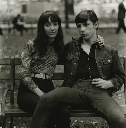 Diane Arbus, ‘Young couple on a bench in Washington Square Park, NYC’, 1965