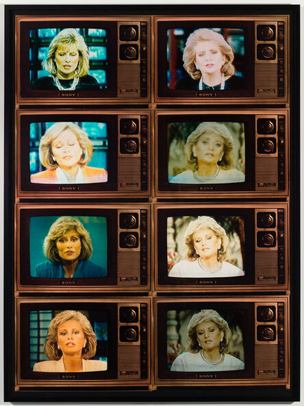 Robert Heinecken, ‘TV Newswomen Corresponding (Faith Daniels and Barbara Walters)’, 1986