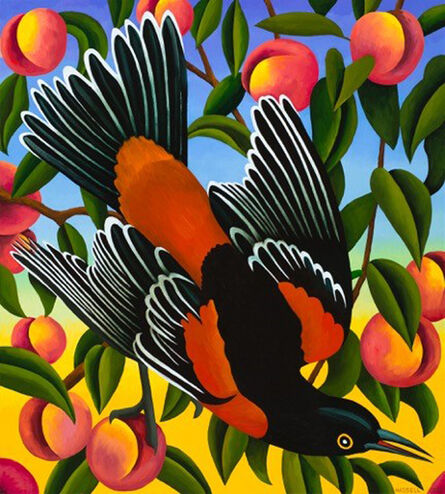 Billy Hassell, ‘Orchard Oriole with Peaches’, 2017