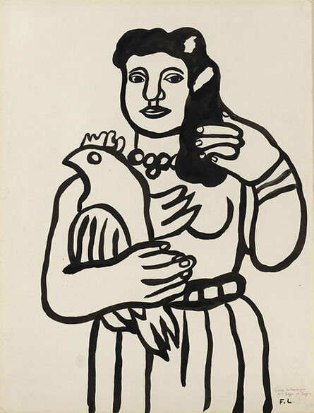 Fernand Léger, ‘La femme au perroquet’, 1950