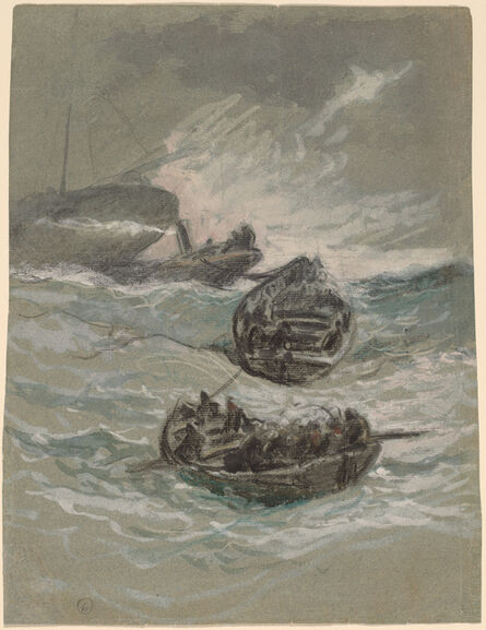 Elihu Vedder, ‘The Shipwreck’, ca. 1880