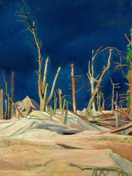 William Rothenstein, ‘Blasted Trees’, 1918