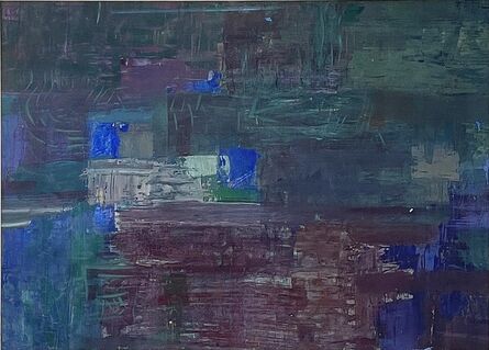 Morris Shulman, ‘Abstraction in Purple and Blue’, ca. 1955
