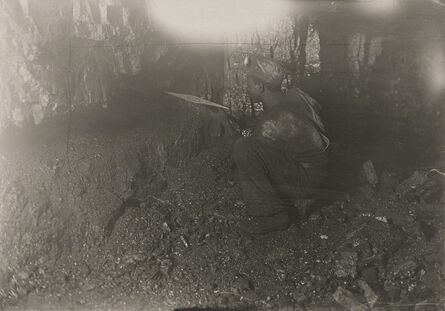 Lewis Wickes Hine, ‘Miner Picking Coal Out of Narrow Seam, Brown Mine, Brown, West Virginia’, 1908