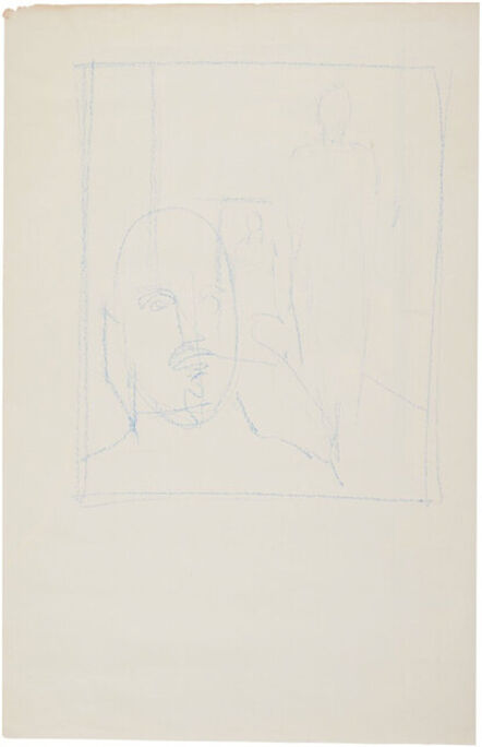 Wayne Thiebaud, ‘Untitled (sketch of Sitting Figures) ’, ca. 1980