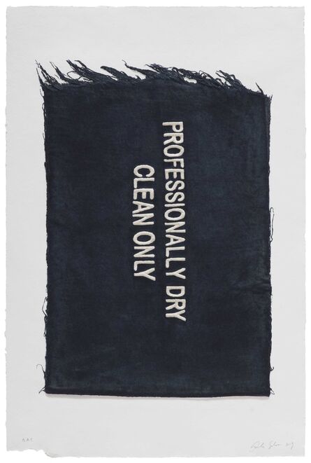 Analía Saban, ‘Professionally Dry Clean Only, Clothing Tag’, 2019