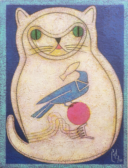 Orlando Boffill, ‘Cat and Bird’, 2022