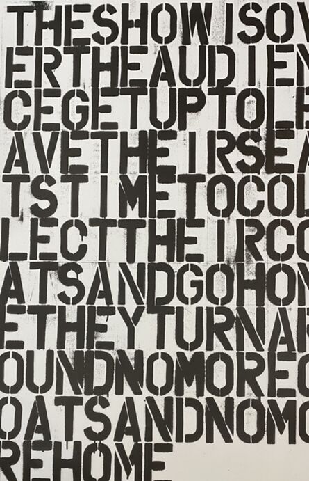 Christopher Wool, ‘Untitled (The Show is Over)’, 2015