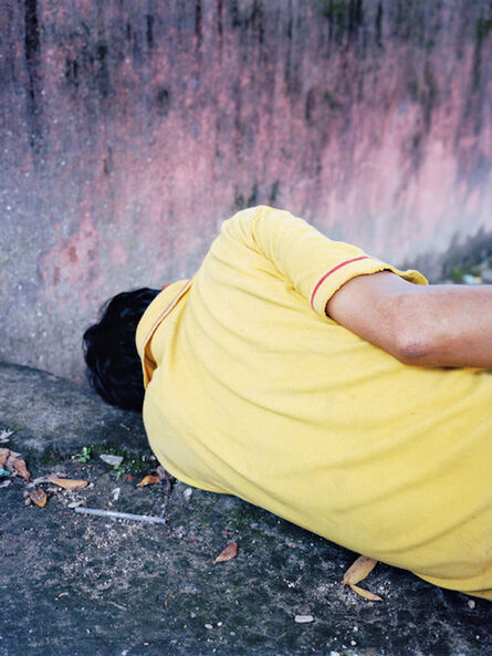 Vincent Delbrouck, ‘Yellow sleeper, Kathmandu (Nepal), from the series Dzogchen ’, 2014