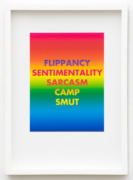 David McDiarmid, ‘Flippancy Sentimentality Sarcasm Camp Slut’, 1994 / 2012