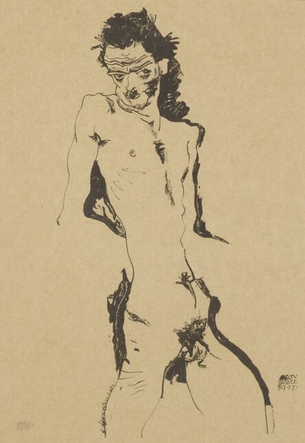 Egon Schiele, ‘Male Nude (Self Portrait) I (Kallir 1)’, 1912