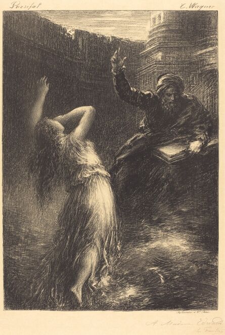 Henri Fantin-Latour, ‘Evocation of Kundry (2nd plate)’, 1883