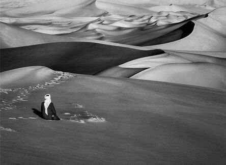 Sebastião Salgado, ‘Man praying in the sand dunes in Maor, Tadrart, South of Djanet, Algeria’, 2009