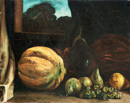 Giorgio de Chirico, ‘Natura morta con melone, ortaggi e frutta’, 1922