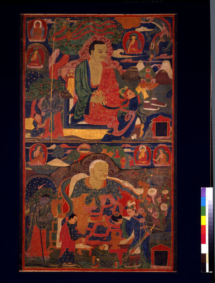 ‘Arhats Pindola Bharadvaja and Chudapanthaka’, 14th century