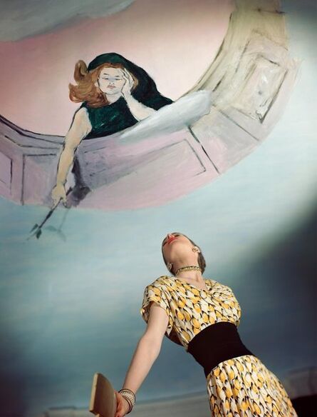Horst P. Horst, ‘Dress by Jo Copeland, Murals by Marcel Vertes, 1946 ’, 1946
