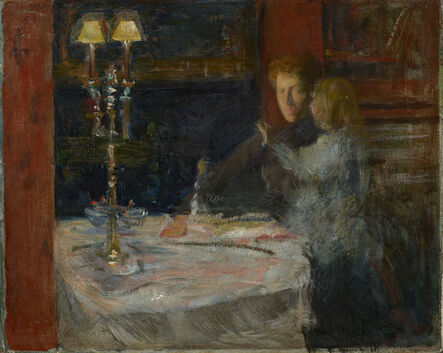 Julian Alden Weir, ‘Anna by Lamplight’, late 1880s