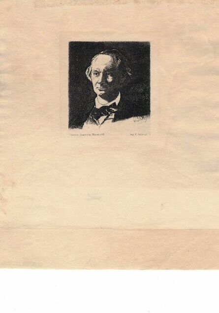 Édouard Manet, ‘Portrait of Charles Baudelaire, Full Face, after a photograph by Nadar’, 1868