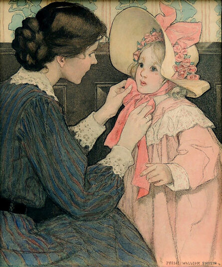 Jessie Willcox Smith, ‘The Pink Bonnet’, 1907