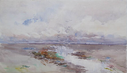 Gertrude Beals Bourne, ‘Seagulls and Tidal Flats’, ca. 1900