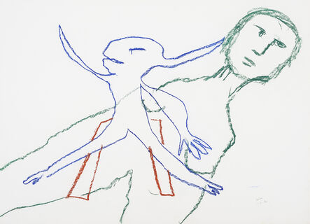 Sidney Nolan, ‘Man and rabbit figure’, 1984